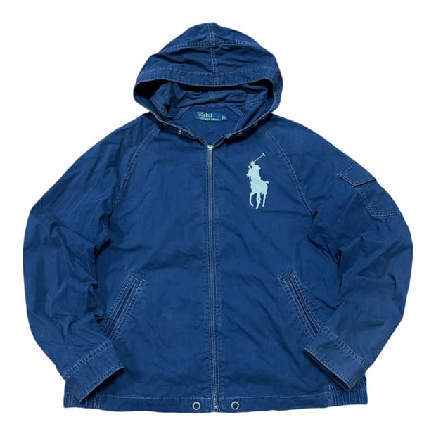 ✨ (바배) 폴로 랄프로렌 빅포니 코튼 후드 자켓 (지퍼수선필요)