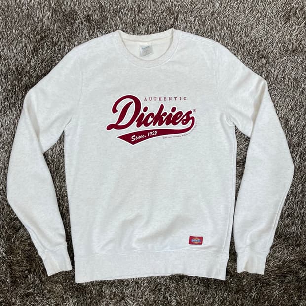 디키즈 Dickies 아이보리 어센틱 1922 로고 맨투맨 S