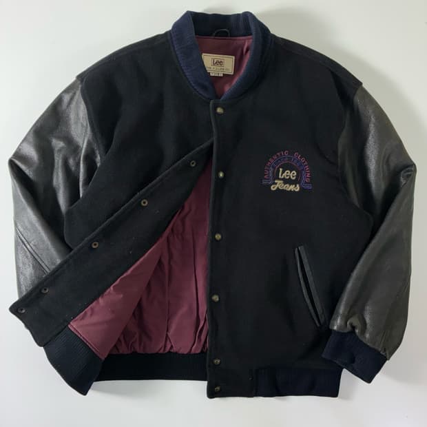 Lee  리 90,s 소가죽 바시티 자켓