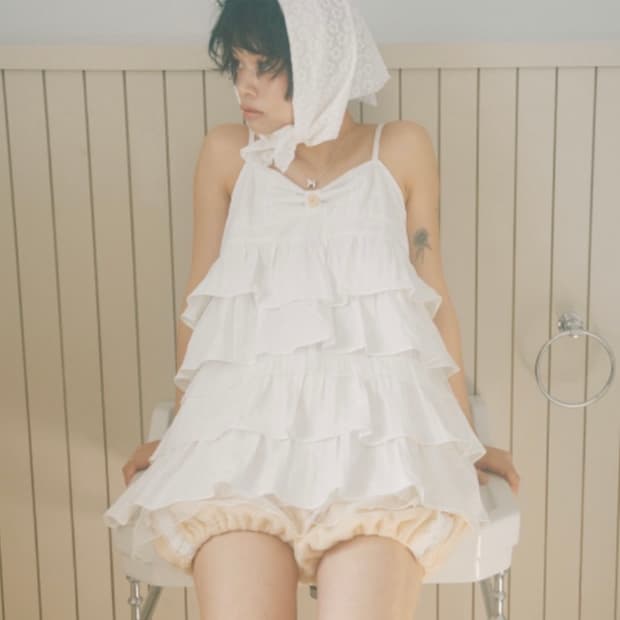 샤키리 쇼콜라 캉캉 드레스 원피스 화이트
