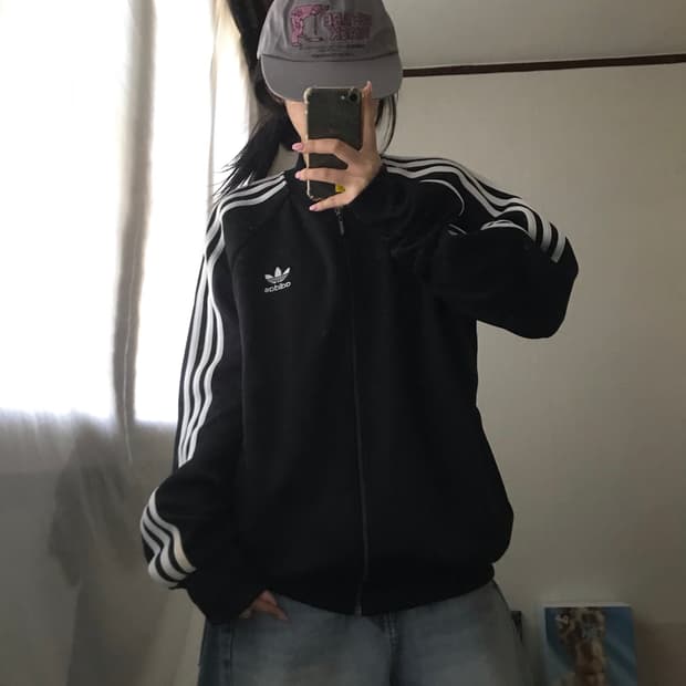 아디다스 블랙 삼선 져지