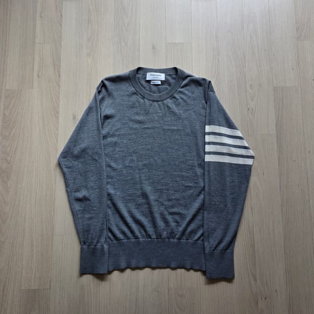 [새상품급,2]톰브라운 메리노울 니트 그레이