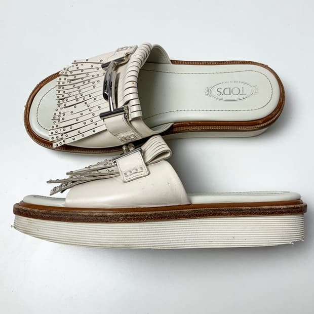 [230/정품] TODS 토즈 더블티 스터드 여성 샌들