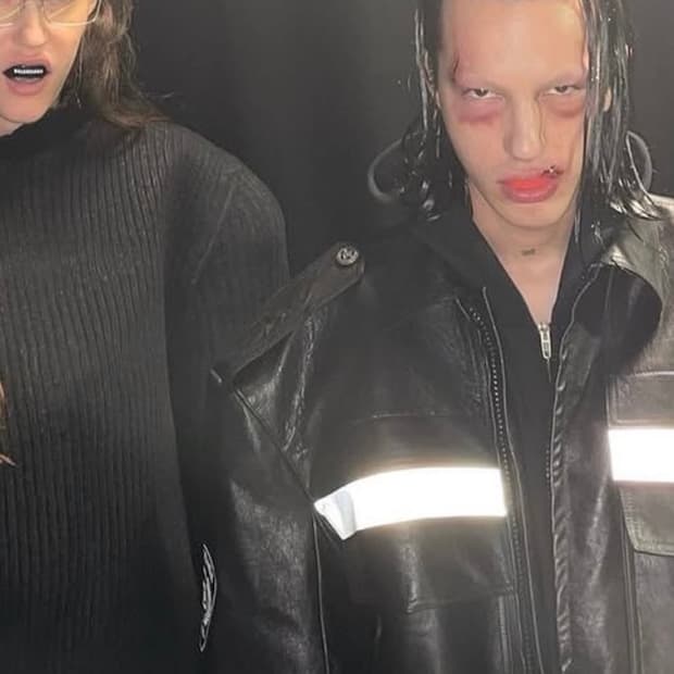 [2]발렌시아가 유니폼 레더 자켓