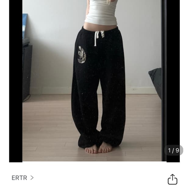 이알티알 니들 아플리케 리얼트리 조거 팬츠 m