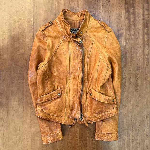 GOA 램 레더 Y2K 가죽 자켓