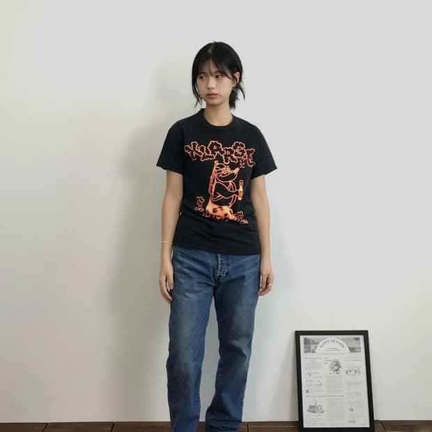 XLARGE Graphic T Shirt Black Orange