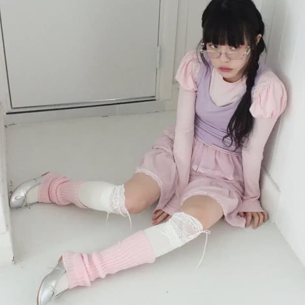 르몽드페페 퍼프 롱슬리브 티셔츠 핑크