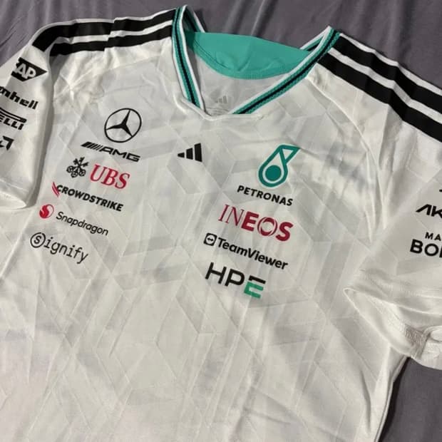 2026 메르세데스 F1 유니폼 져지 화이트
