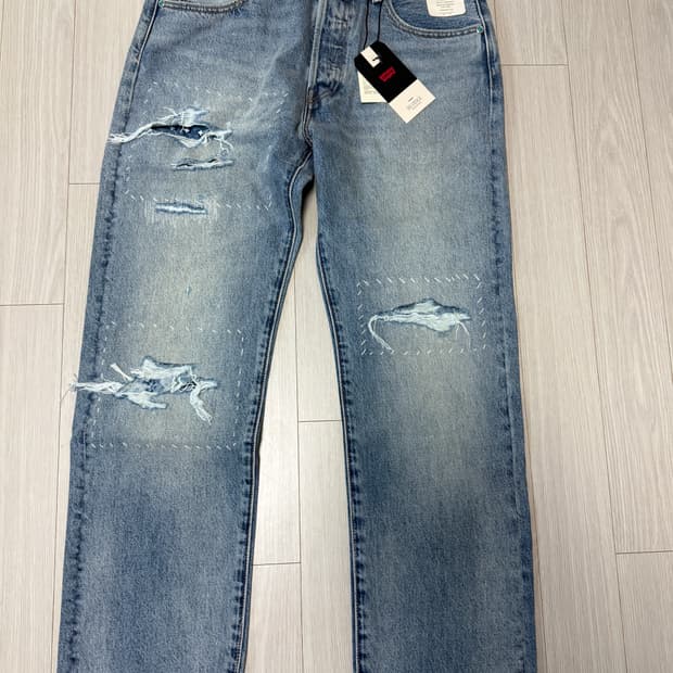 리바이스 501 터콰이즈리벳 33x32 새제품