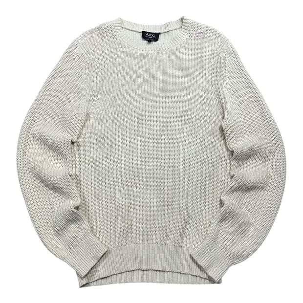 ✨ (바배) 아페쎄 아이보리 니트 맨투맨 