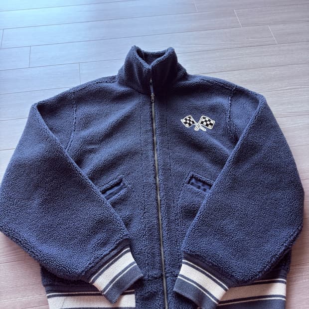 rrl 더블알엘 레이싱 플리스 자켓 L 초레어