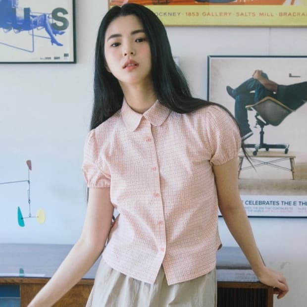 꼬모니노즈 퍼프 셔츠