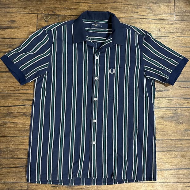프레드페리 일본판 시어서커 셔츠 M~L