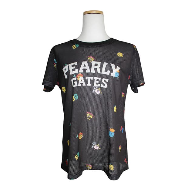 파리게이츠 블랙 메쉬 로고 티셔츠 55