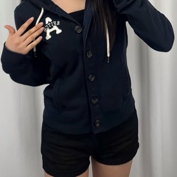 아베크롬비 버튼 후드집업