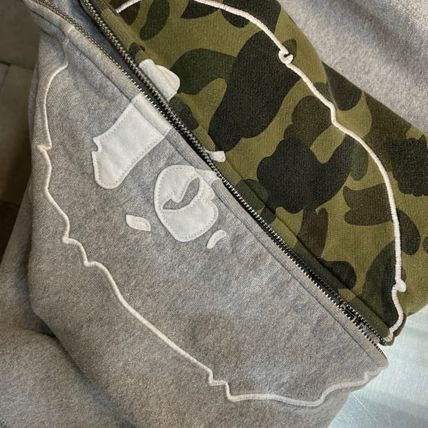 베이프 사루 헤드 후드집업 