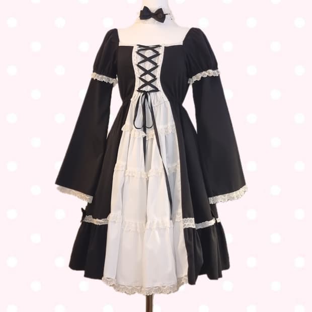 BODYLINE 바디라인 고스로리 로리타 메이드 원피스