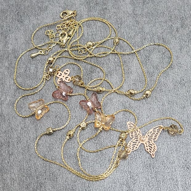 butterfly necklace set
