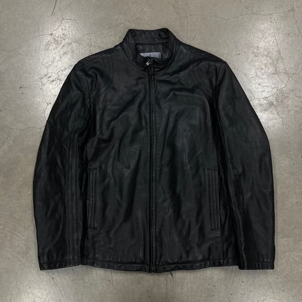 빈티지 블랙 컬러 양가죽 자켓