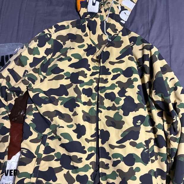 베이프 1st 카모 샤크 후드 집업 2XL (나일론)
