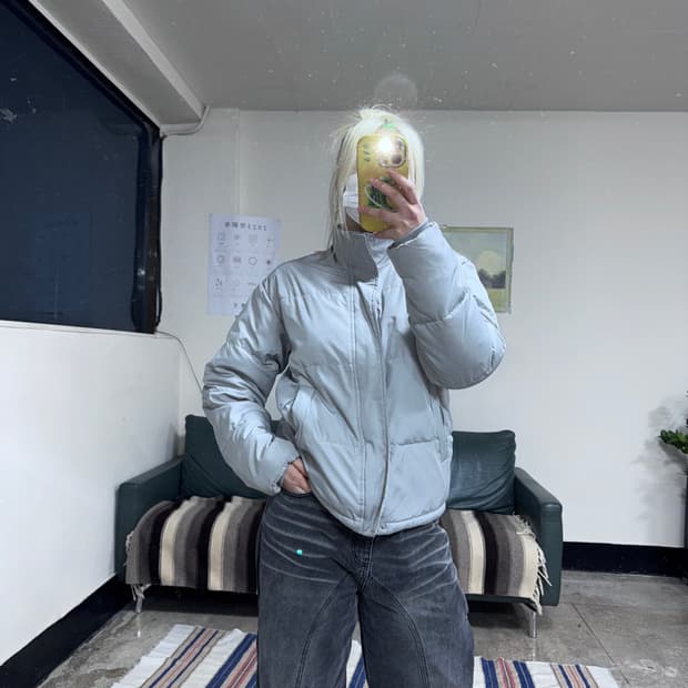 투티/0109 인사일런스 덕다운 라이트그레이 패딩