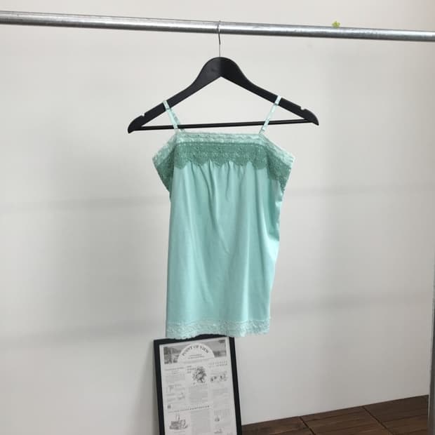 'Grove' Mint Frill Sleeveless T-Shirts