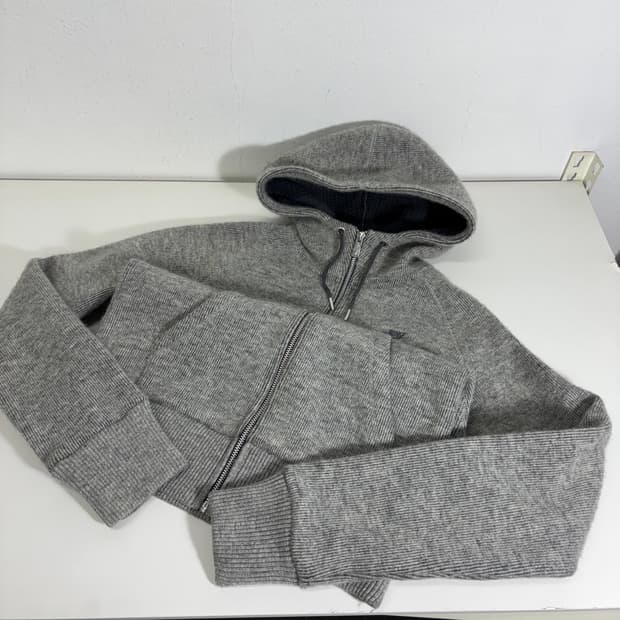 우먼M 나이키 그레이 니트 후드집업