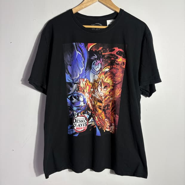 애니플렉스 귀멸의칼날 무한열차 프린팅 반팔티