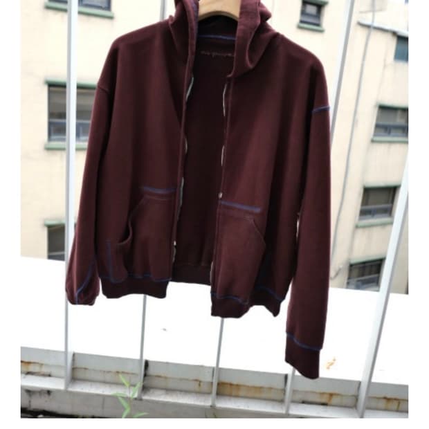 아벨리아 에드워드 고샤 클래식 집업 후디 (레드)