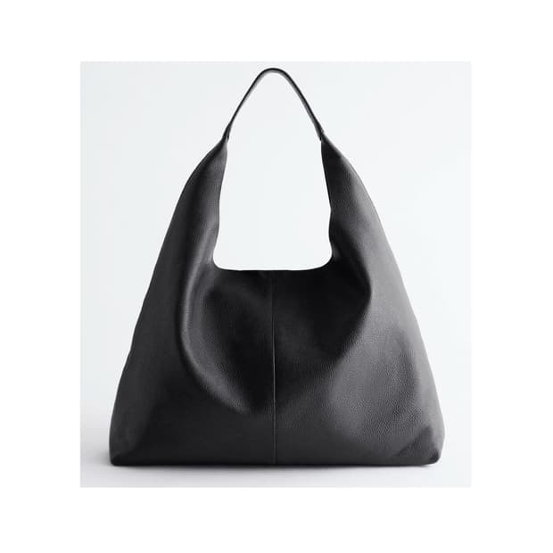 [OS] 앤아더스토리즈 라지 레더 토트백 블랙