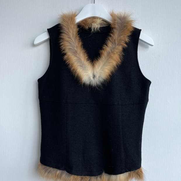 JAYRO 모직 퍼 베스트