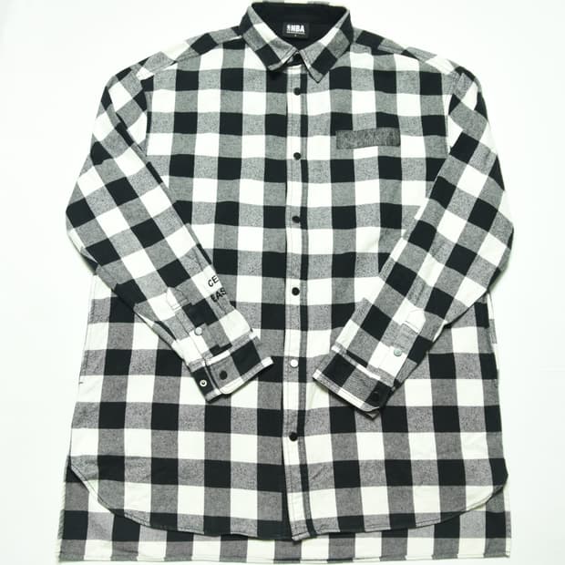 빈티지 NBA 체크 남방 L 사이즈