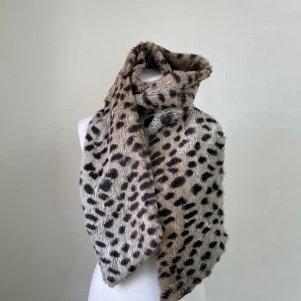 빈티지 레오파드 머플러 