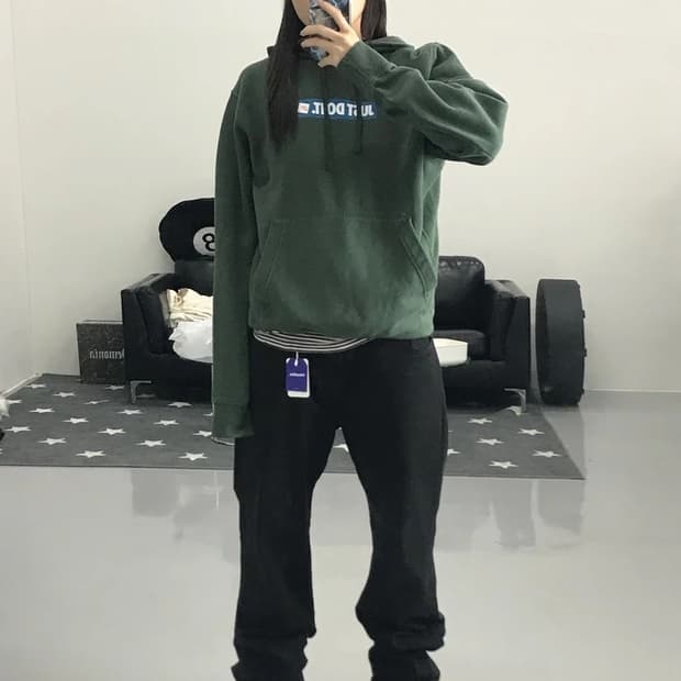 나이키 카키 후드티