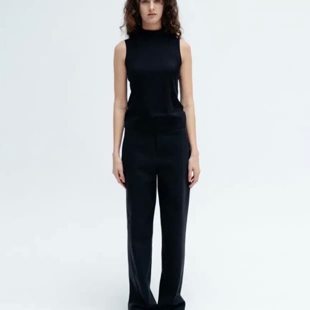 Lfm 와이드 레그 코튼 팬츠