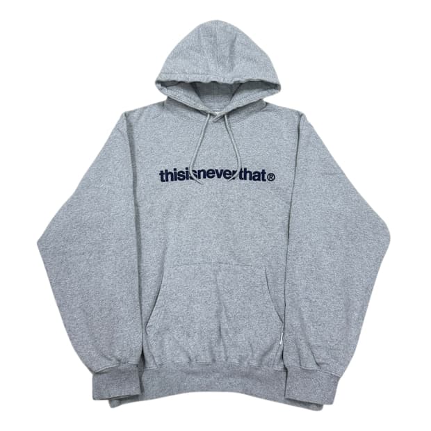 디스이즈네버댓 T로고 스웻 후드티 헤더그레이 XL