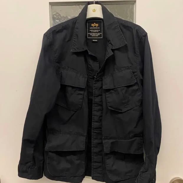 알파인더스트리 퍼티그자켓 m사이즈 네이비