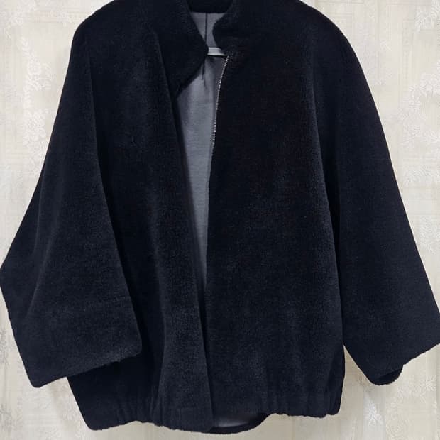 양모 7부 숏점퍼