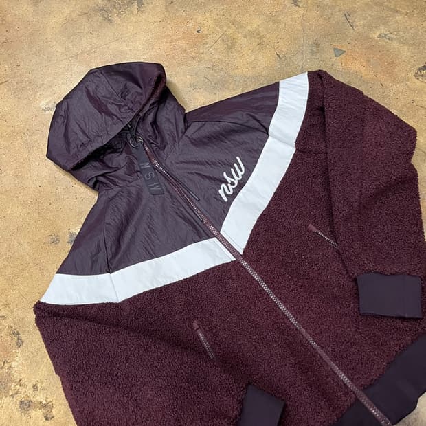 [정품/L] 나이키 NSW 플리스 후드 집업 버건디 b18