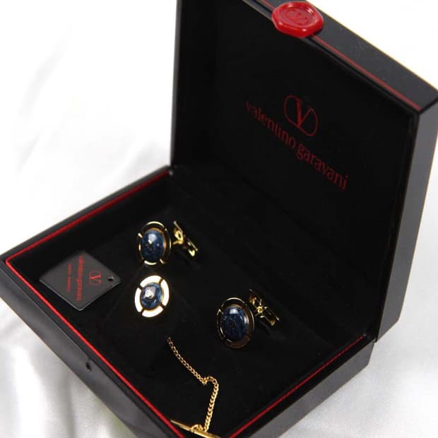 발렌티노 가라바니 S등급 남자 명품 커프스 뱃지 핀 세트