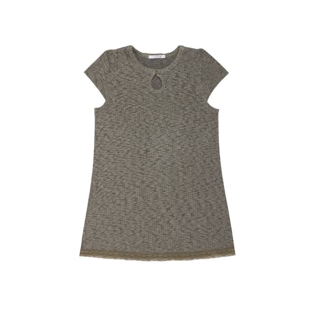 콜로신스 WEIRD DROP TOP DRESS KHAKI CHARCOAL