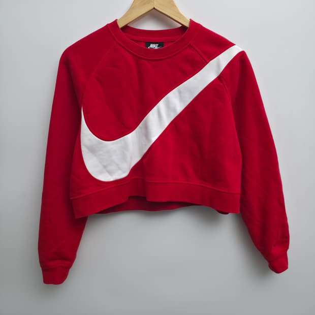 [M] 나이키 크롭 맨투맨 레드