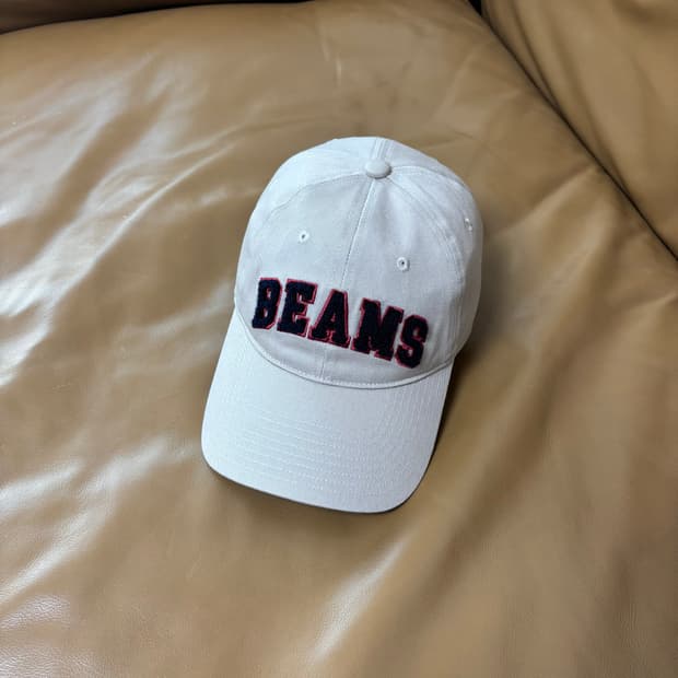 Beams 빔스 빔즈 6패널 볼캡 모자 워시드 탄 베이지