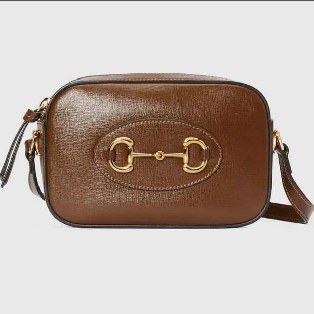 [정품]구찌 홀스빗 1955 스몰 카메라백 브라운