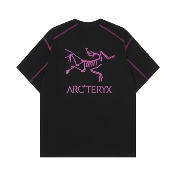 아크테릭스 시스템 A 코팔 버드 티셔츠 블랙 울트라 바이올렛 XL