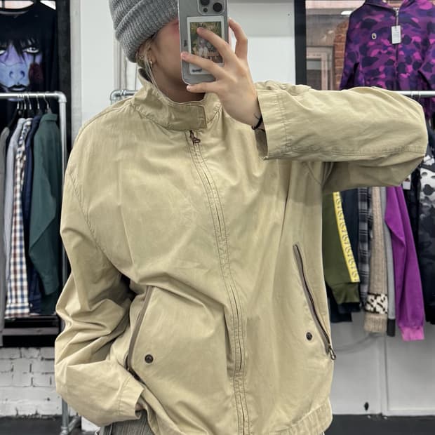 휴고 보스 넥버튼 코튼 자켓