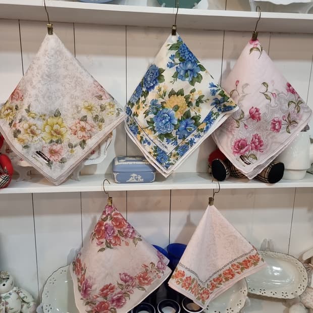 란셀(LANCEL)5종일괄 플라워 손수건