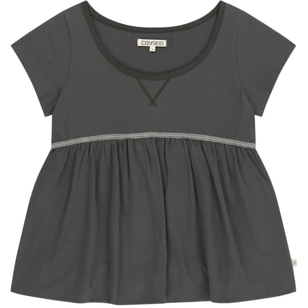 코이세이오 LACE BALLOON T-SHIRT DARK GREY 1