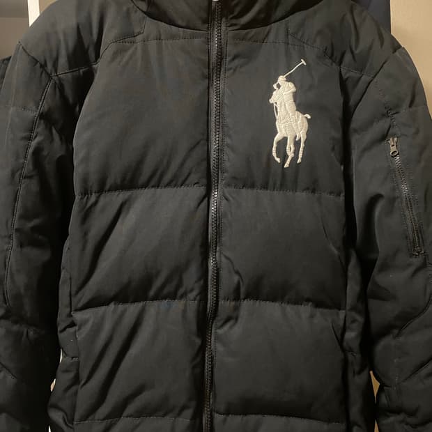 폴로 랄프로렌 빅포니 패딩 후디 블랙 점퍼